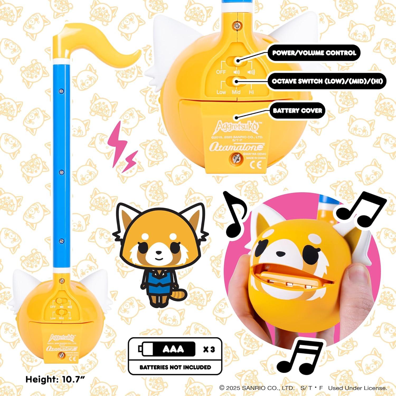 image:imageOtamatone Classic Aggretsuko Happy Sweet Officially Licensed Sanrio Japanese Character Electronic Musical Instrument Portable Synthesizer from Japan Maywa Denki for Children Kids and Adults GiftAggretsuko Happy