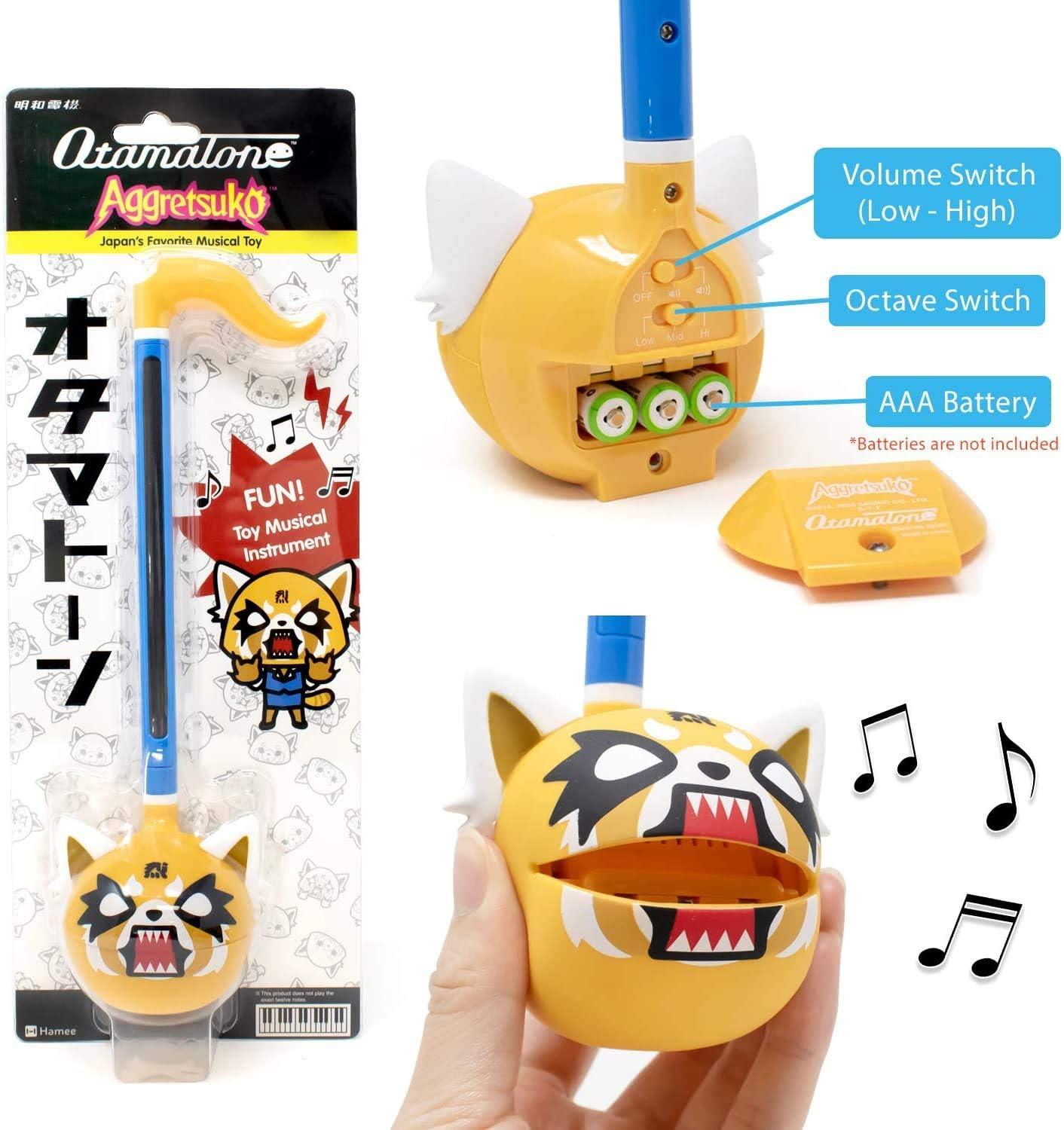 image:imageOtamatone Classic Aggretsuko Happy Sweet Officially Licensed Sanrio Japanese Character Electronic Musical Instrument Portable Synthesizer from Japan Maywa Denki for Children Kids and Adults Gift2 Pc Set Aggretsuko Rage Gudetama