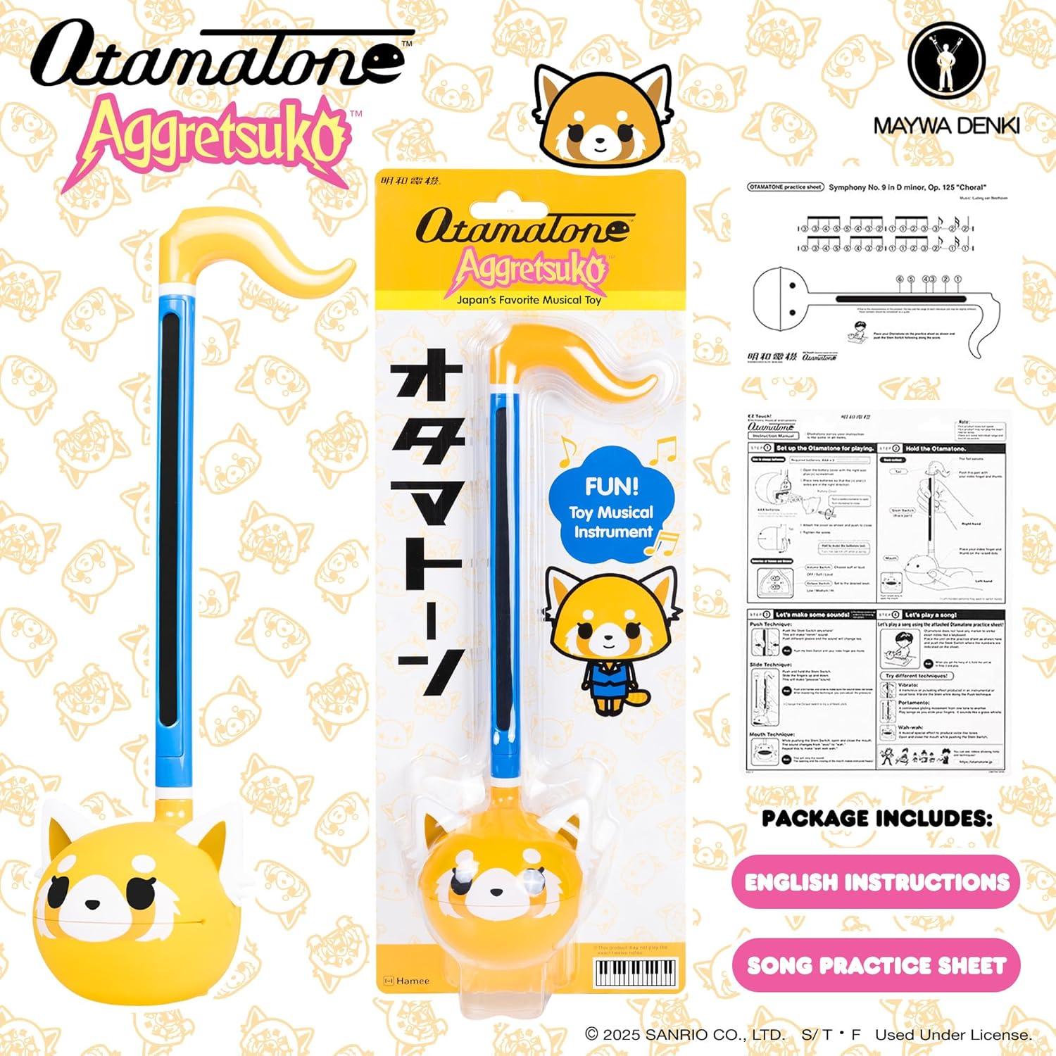 image:imageOtamatone Classic Aggretsuko Happy Sweet Officially Licensed Sanrio Japanese Character Electronic Musical Instrument Portable Synthesizer from Japan Maywa Denki for Children Kids and Adults GiftAggretsuko Happy