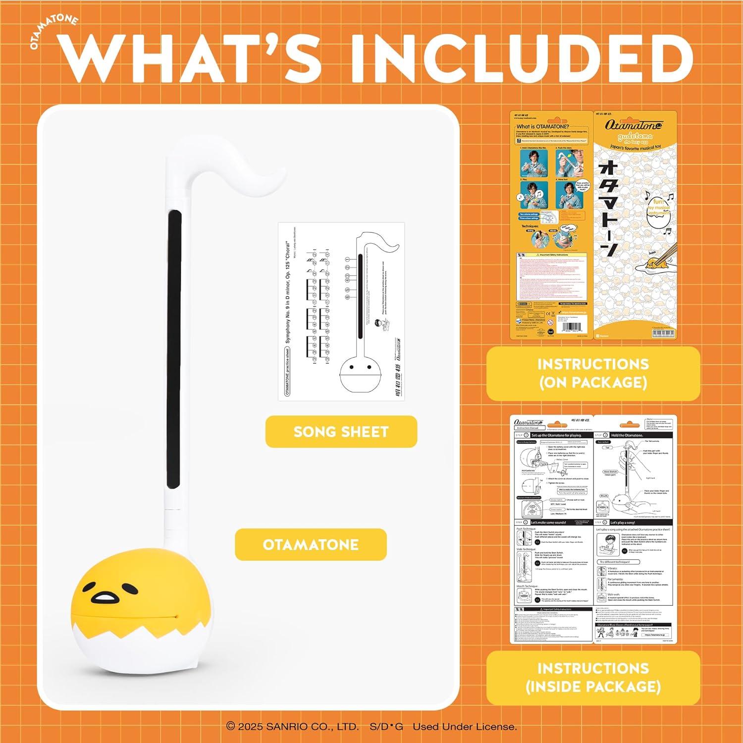image:imageOtamatone Classic Aggretsuko Happy Sweet Officially Licensed Sanrio Japanese Character Electronic Musical Instrument Portable Synthesizer from Japan Maywa Denki for Children Kids and Adults GiftGudetama