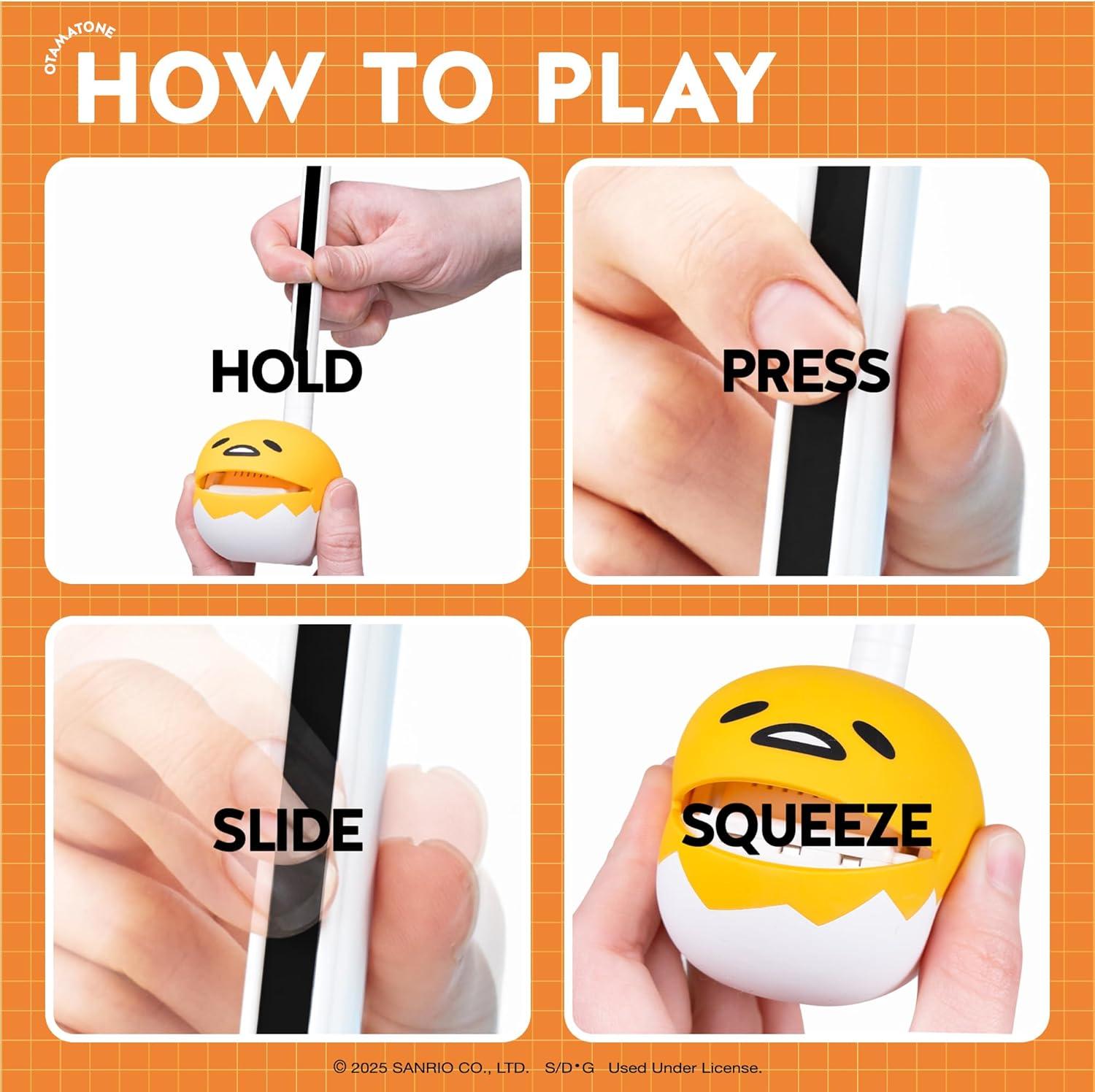 image:imageOtamatone Classic Aggretsuko Happy Sweet Officially Licensed Sanrio Japanese Character Electronic Musical Instrument Portable Synthesizer from Japan Maywa Denki for Children Kids and Adults GiftGudetama