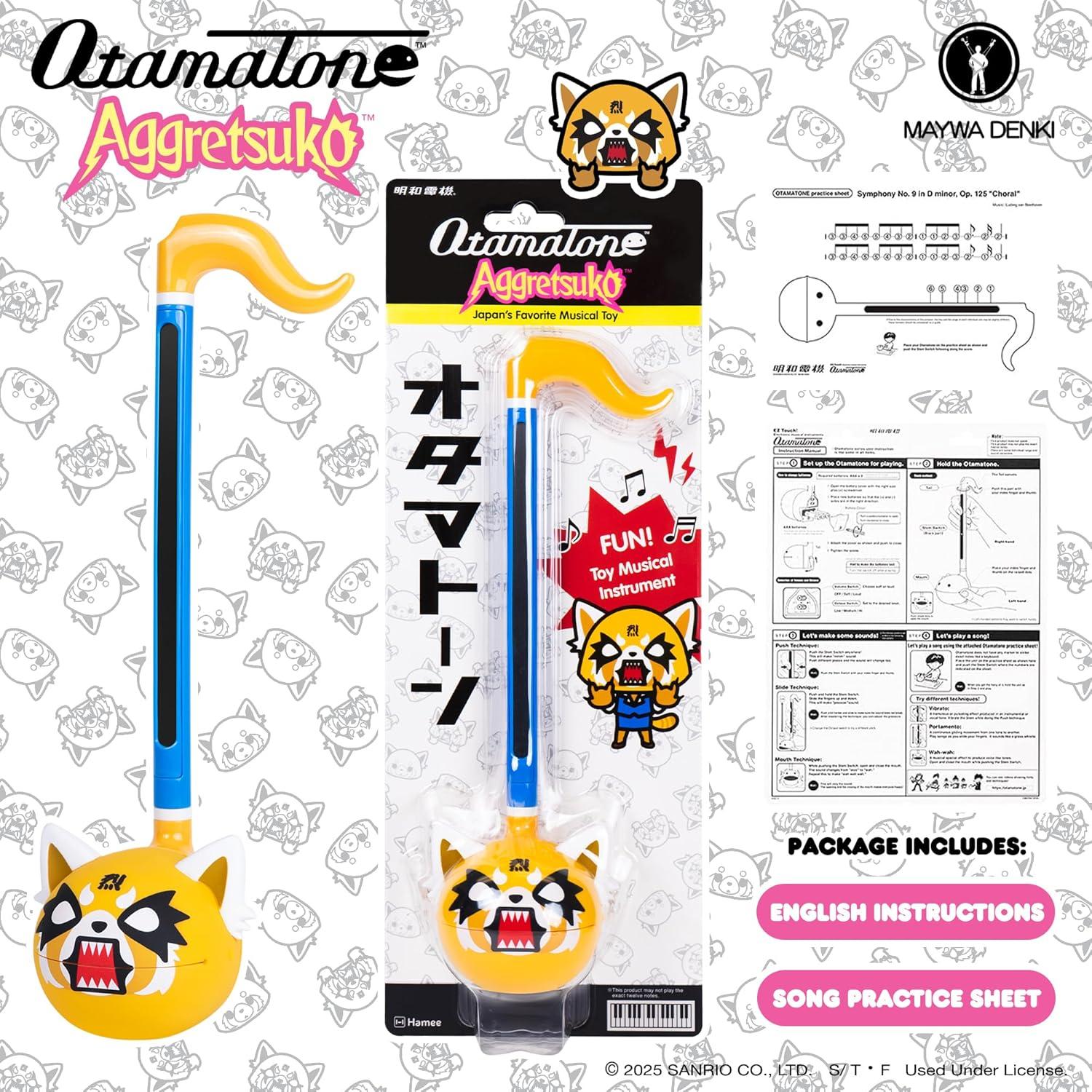 image:imageOtamatone Classic Aggretsuko Happy Sweet Officially Licensed Sanrio Japanese Character Electronic Musical Instrument Portable Synthesizer from Japan Maywa Denki for Children Kids and Adults GiftAggretsuko Rage