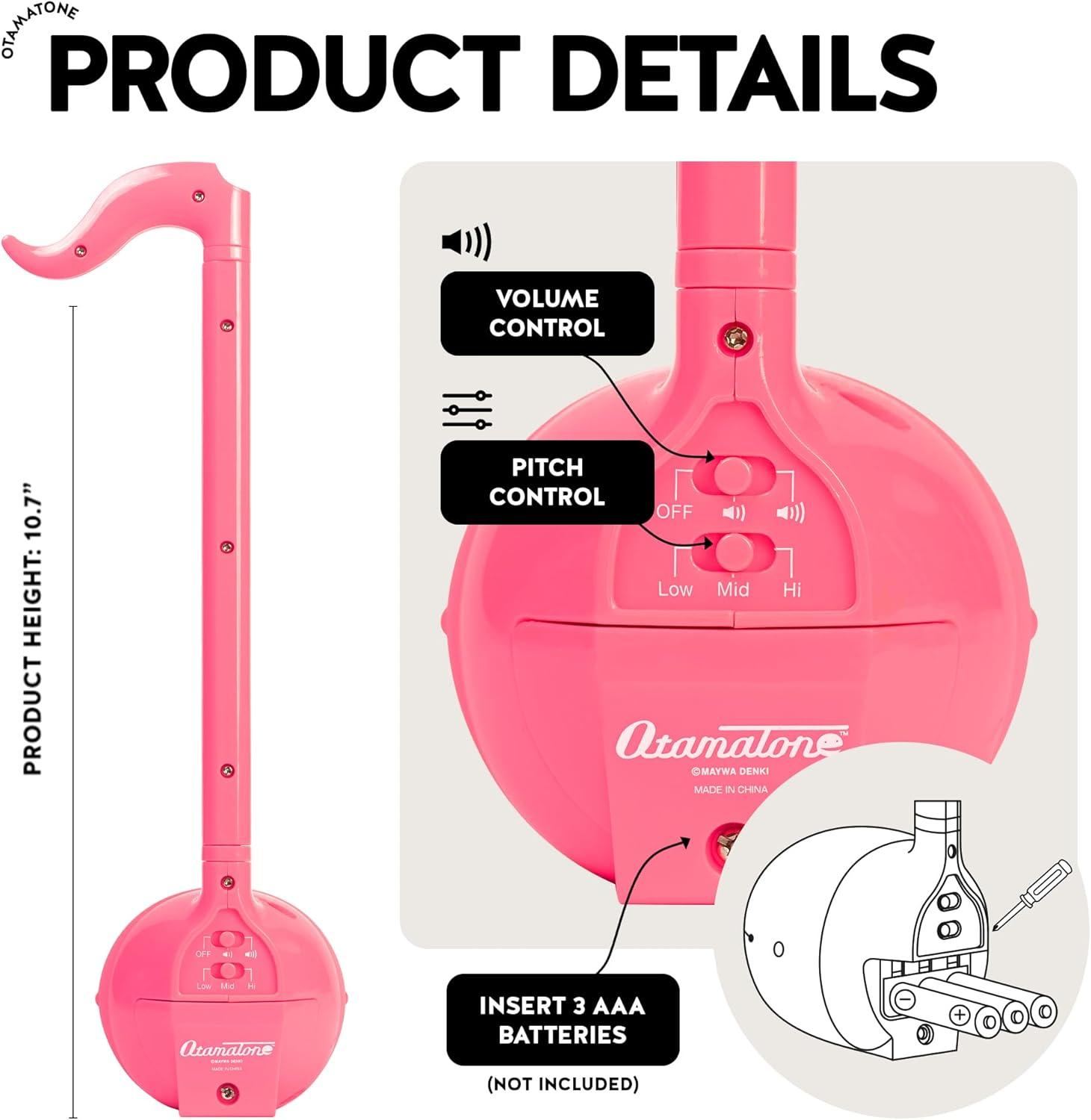 image:imageOtamatone Classic English Edition Yellow Japanese Electronic Musical Instrument Portable Synthesizer from Japan Maywa Denki for Children and Adults GiftHot Pink