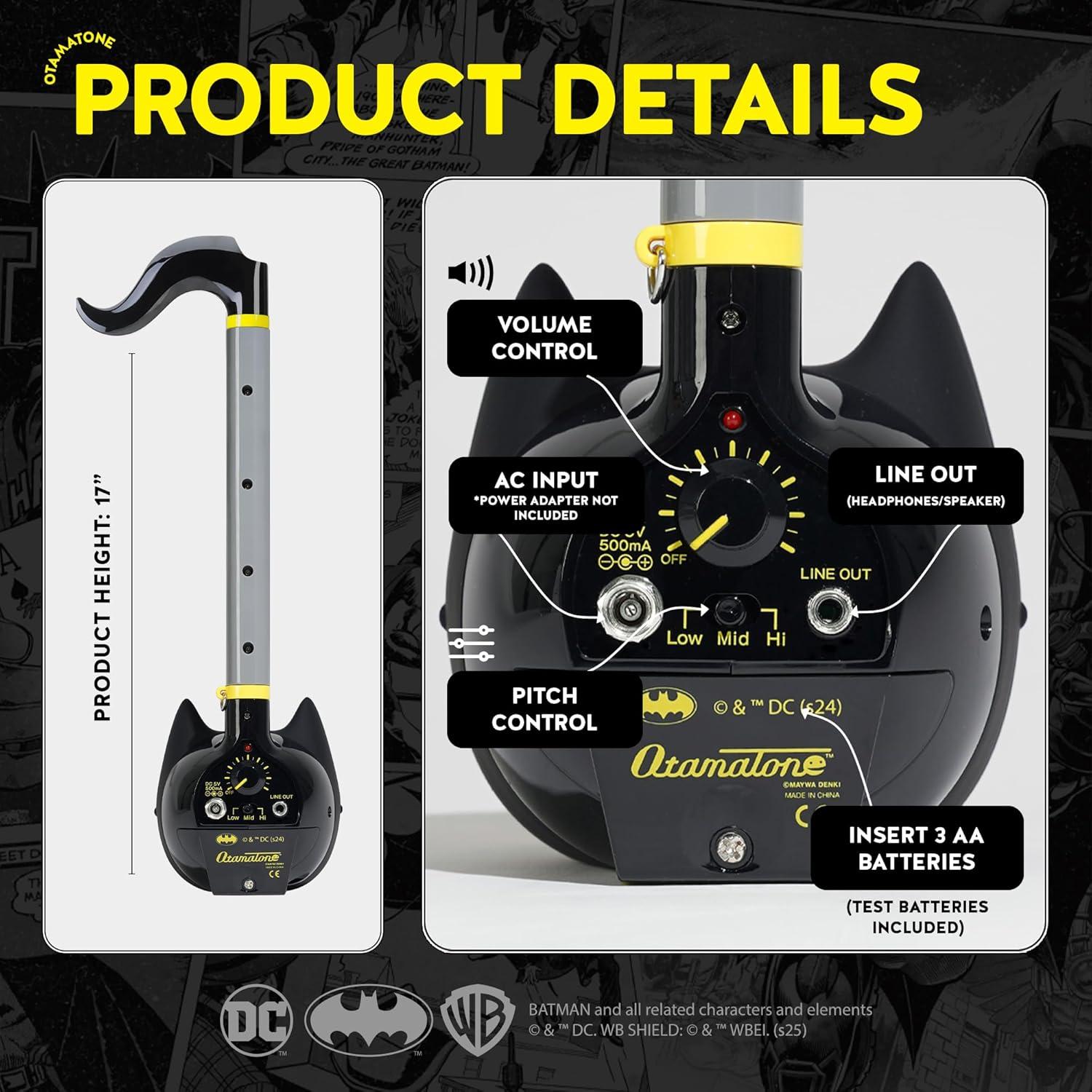 image:imageOtamatone Deluxe Batman Electronic Musical Instrument for Adults Portable Synthesizer Digital Electric Music from Japan by Maywa Denki Cool Stuff Gifts English InstructionsBatman