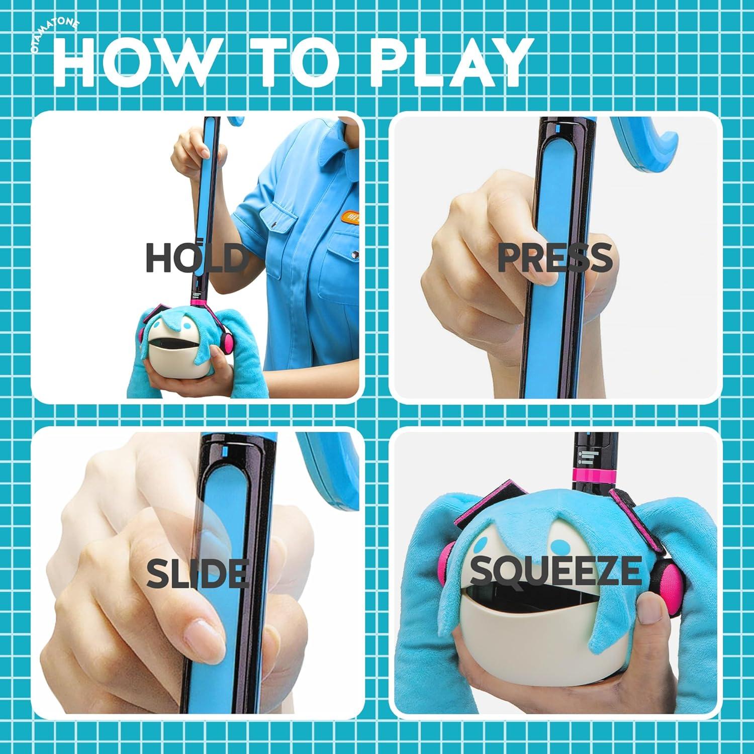image:imageOtamatone Deluxe Hatsune Miku Edition Electronic Musical Instrument Portable Synthesizer from Japan Maywa Denki Includes Removable Plush Wig