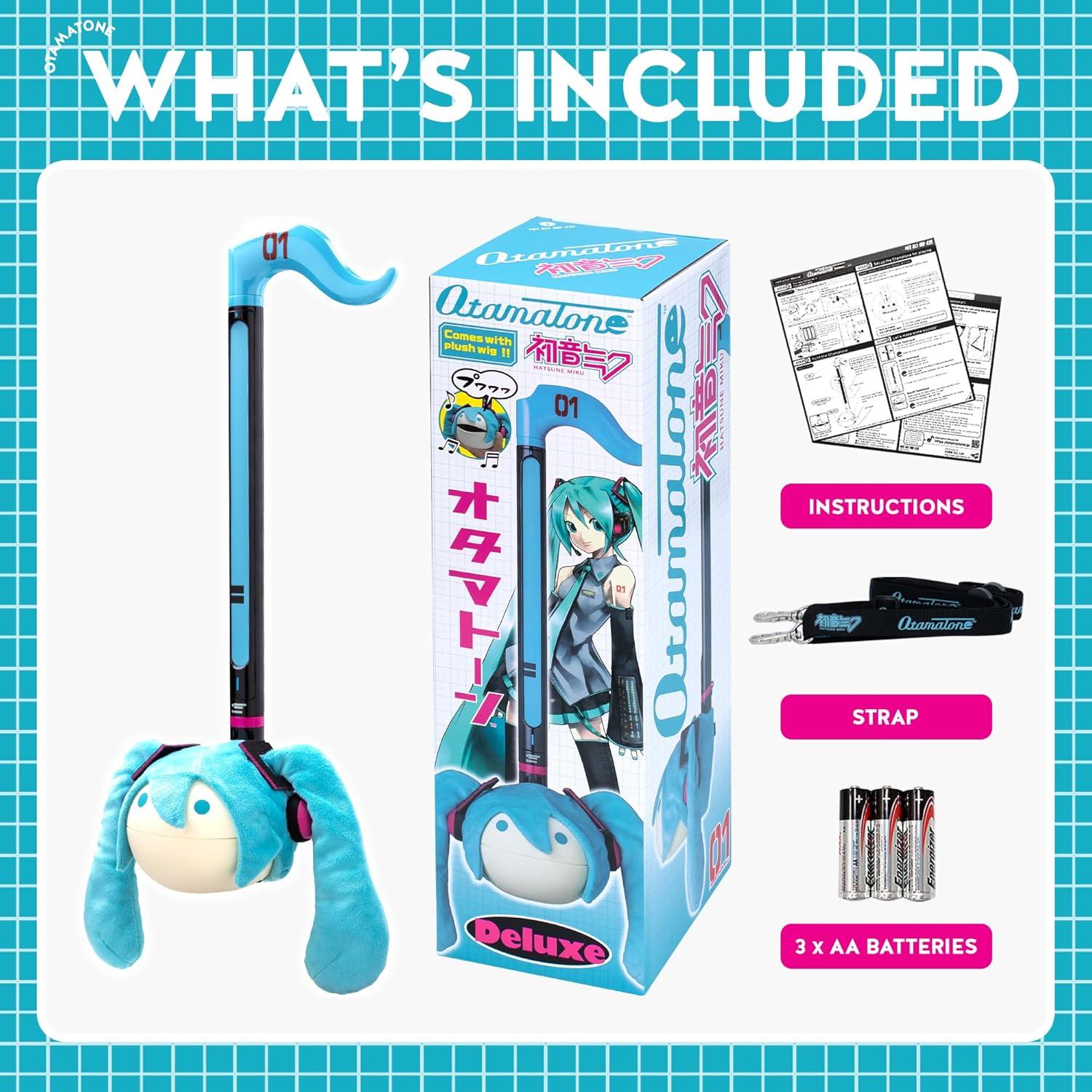 image:imageOtamatone Deluxe Hatsune Miku Edition Electronic Musical Instrument Portable Synthesizer from Japan Maywa Denki Includes Removable Plush Wig