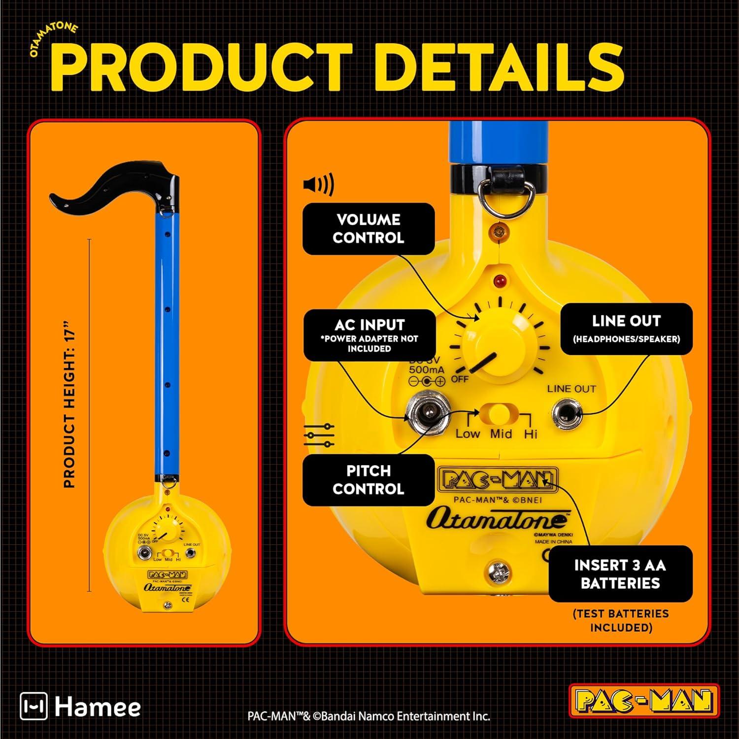 image:imageOtamatone Deluxe PACMan Electronic Musical Instrument for Adults Portable Synthesizer Digital Electric Music from Japan by Maywa Denki Cool Stuff Gifts English InstructionsPacman