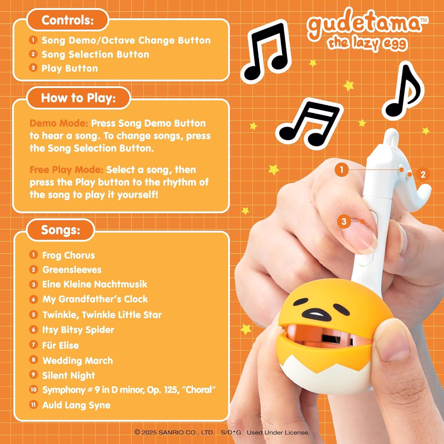 image:imageOtamatone Melody Gudetama Electronic Portable Music Instrument Synthesizer Toy from Japan by Maywa Denki Officially Licensed Gudetama The Lazy Egg English InstructionsGudetama