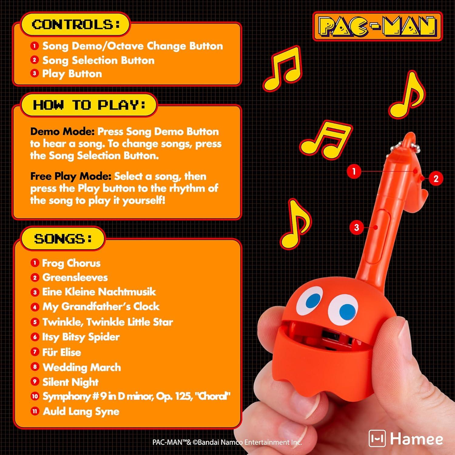 image:imageOtamatone Melody Original PACMan Electronic Portable Music Toy Player Synthesizer from Japan by Maywa Denki Officially Licensed Merchandise with English Instructions Keychain Accessory InkyBlinky
