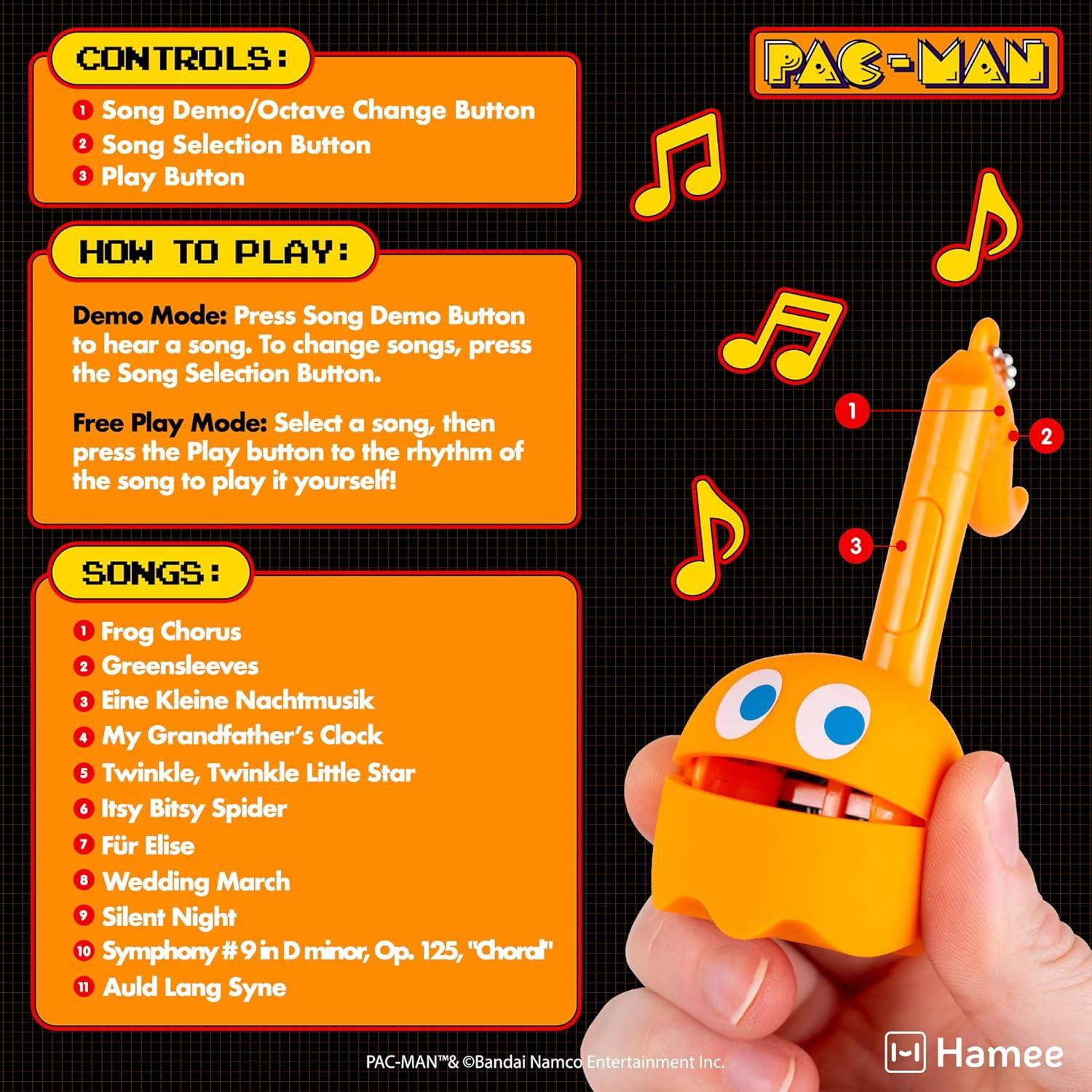 image:imageOtamatone Melody Original PACMan Electronic Portable Music Toy Player Synthesizer from Japan by Maywa Denki Officially Licensed Merchandise with English Instructions Keychain Accessory InkyClyde