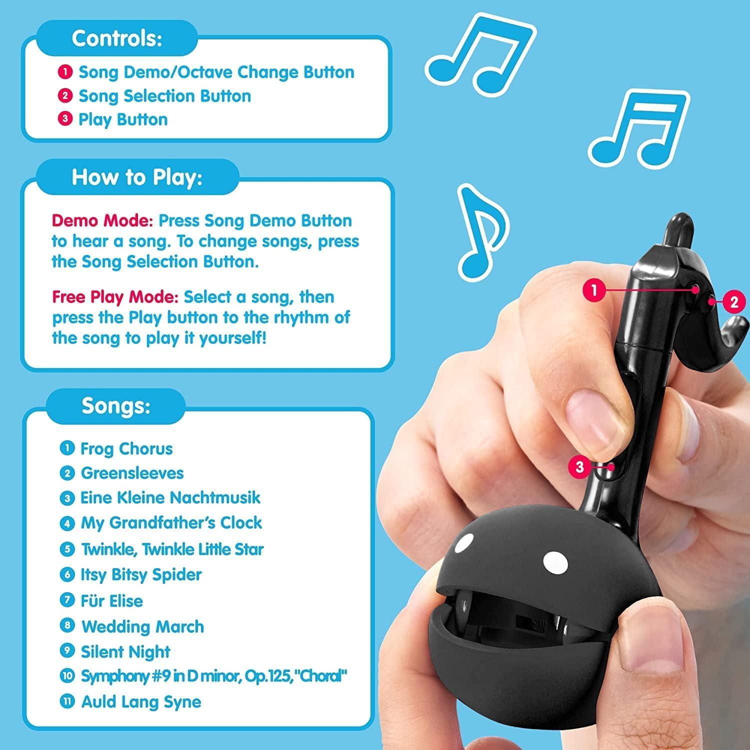 image:imageOtamatone Melody Series Japanese Electronic Mini Size Musical Instrument 11 PreProgrammed Songs Portable Synthesizer from Japan by Maywa Denki English Instruction UnicornBlack
