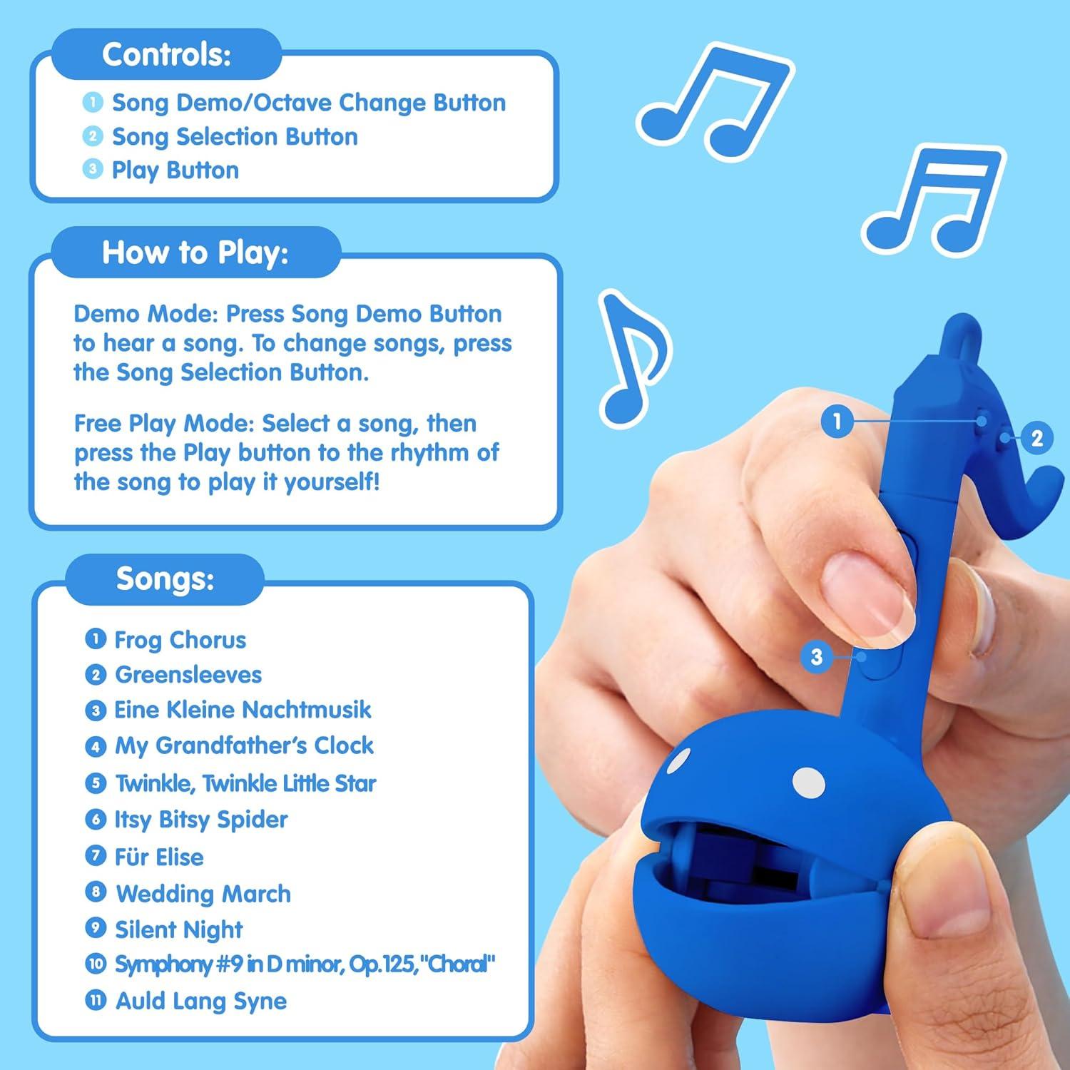 image:imageOtamatone Melody Series Japanese Electronic Mini Size Musical Toy 11 PreProgrammed Songs Portable Synthesizer from Japan by Maywa Denki English Instruction RedBlue