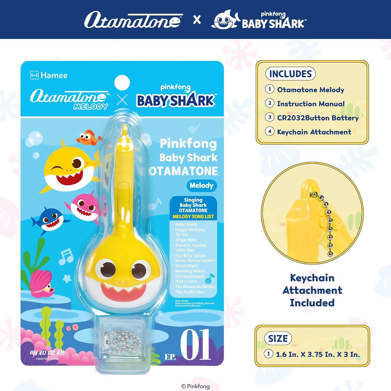 image:imageOtamatone Melody Special Baby Shark Edition Portable Mini Size Electronic Keychain Musical from Japan by Maywa Denki English Instructions Mommy SharkBaby Shark