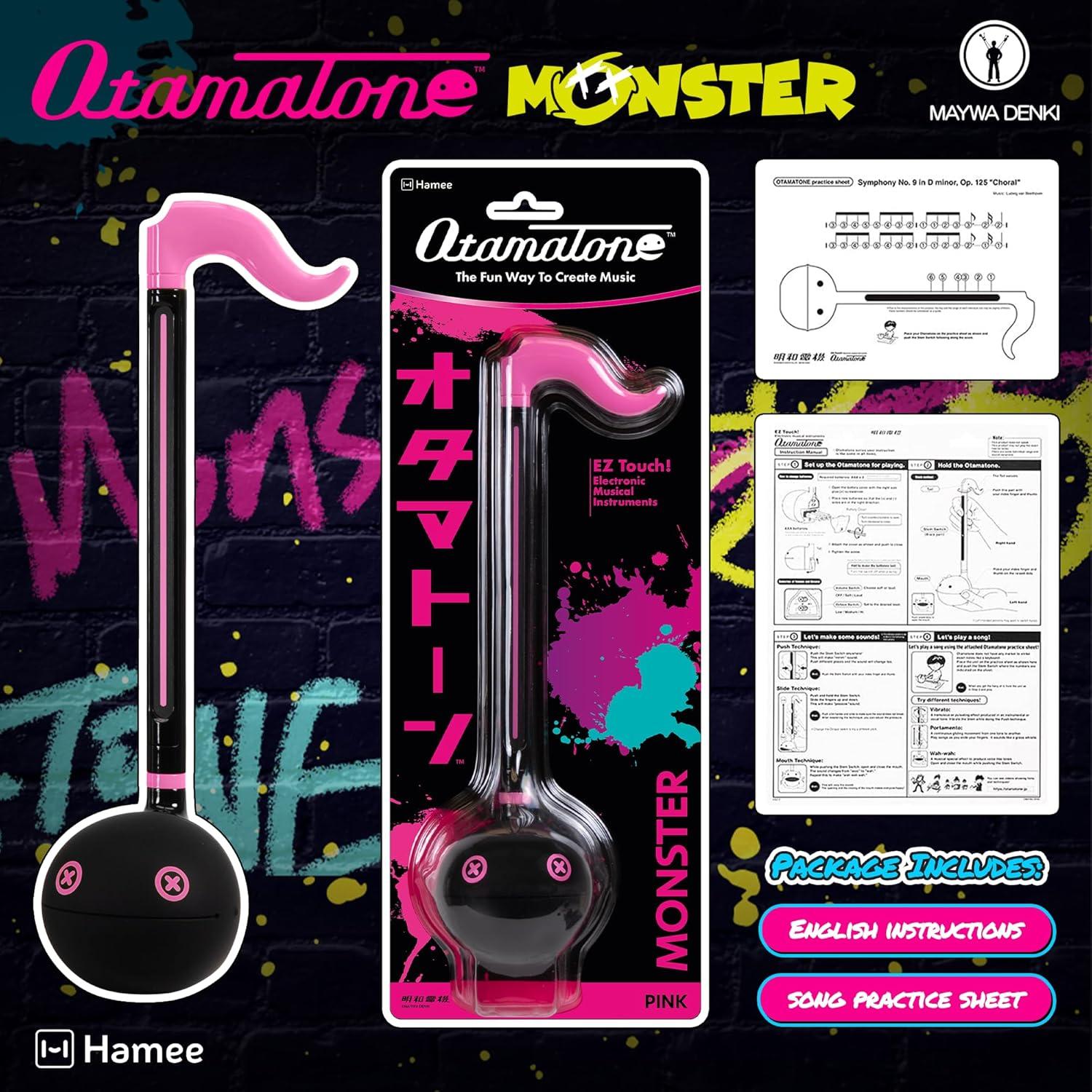 image:imageOtamatone Monster Electronic Portable Music Instrument Synthesizer Toy from Japan by Maywa Denki Officially Licensed English Instructions LimePink