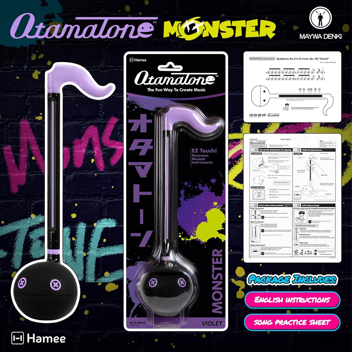 image:imageOtamatone Monster Electronic Portable Music Instrument Synthesizer Toy from Japan by Maywa Denki Officially Licensed English Instructions LimeViolet