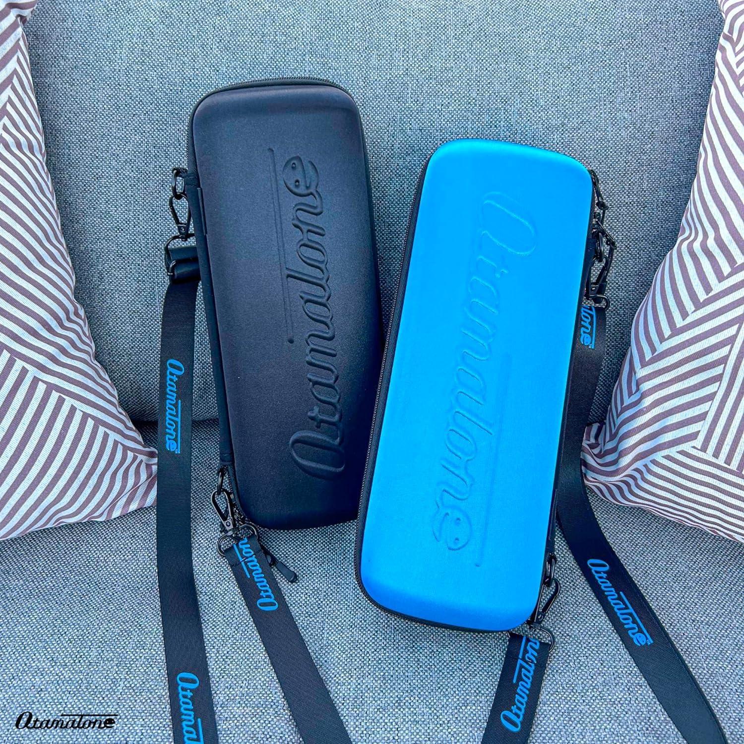 image:imageOtamatone Official Case for Otamatone Regular 107 inch Musical Instrument Toy Synthesizer Hard Shell Cover Smooth Fitted Protective Interior with Official Logo Strap Inner Zipper Pouch RedMatte Blue