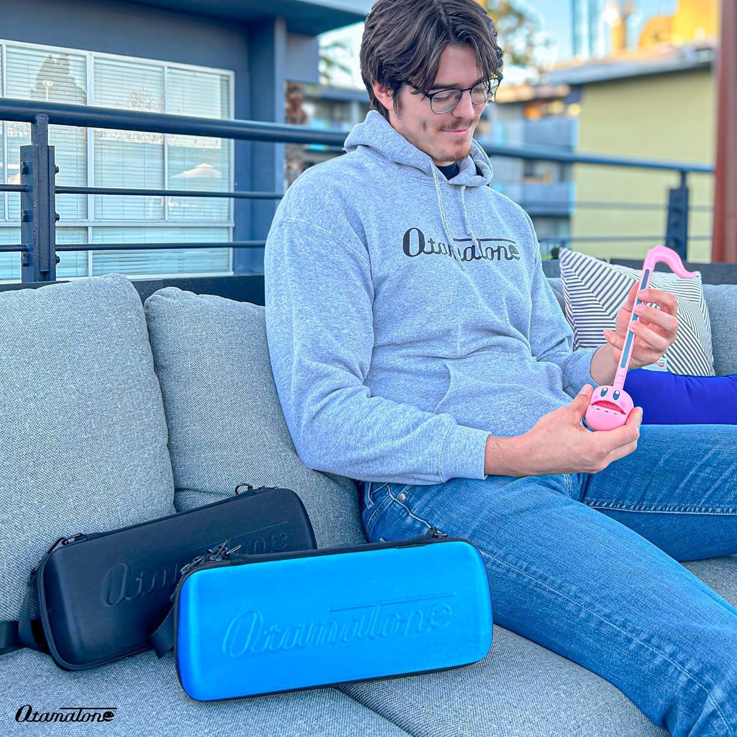 image:imageOtamatone Official Case for Otamatone Regular 107 inch Musical Instrument Toy Synthesizer Hard Shell Cover Smooth Fitted Protective Interior with Official Logo Strap Inner Zipper Pouch RedMatte Red