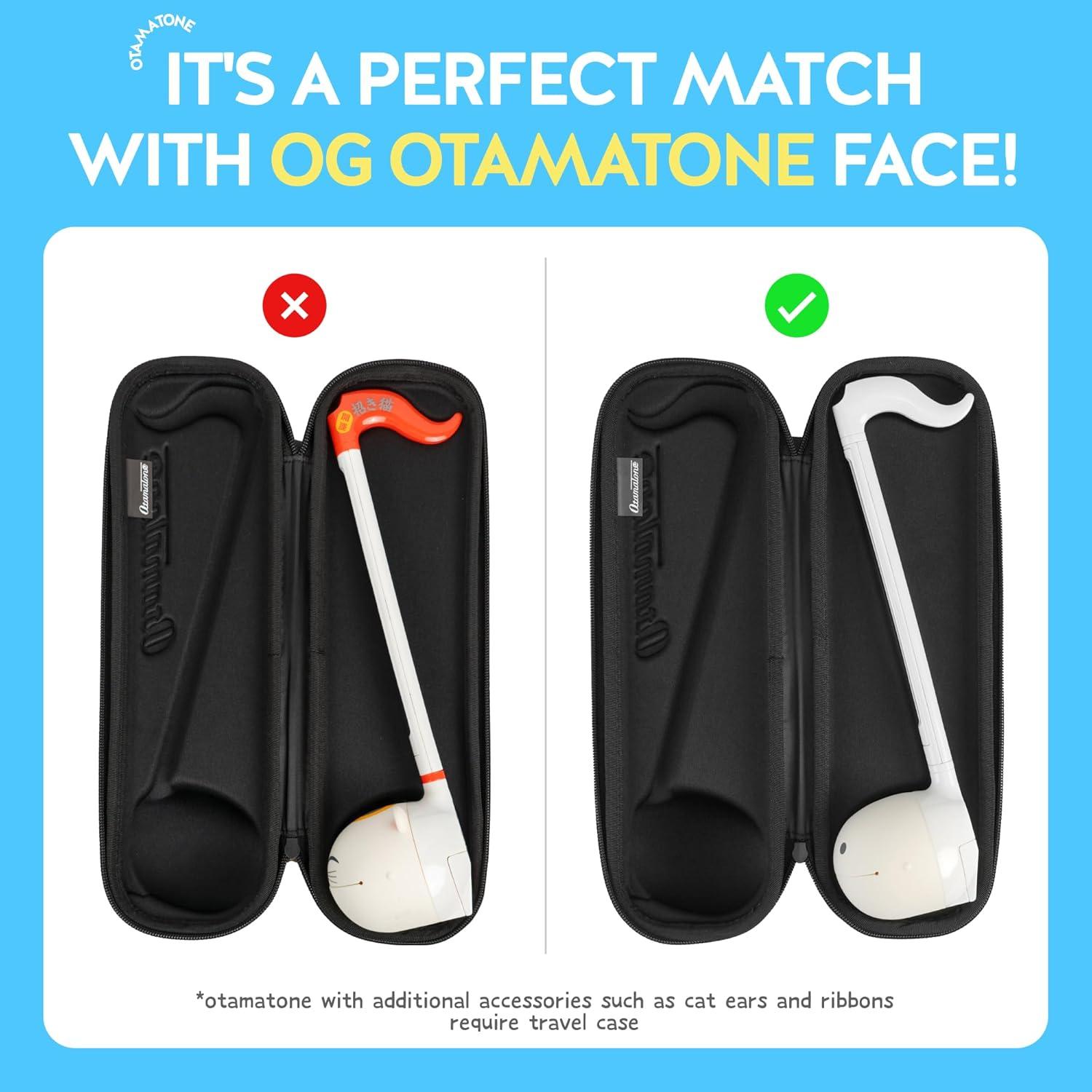 image:imageOtamatone Official Slim Case Deluxe 1725 inch Musical Instrument Toy Synthesizer Hard Shell Cover Smooth Fitted Protective Interior with Official Logo StrapBlack