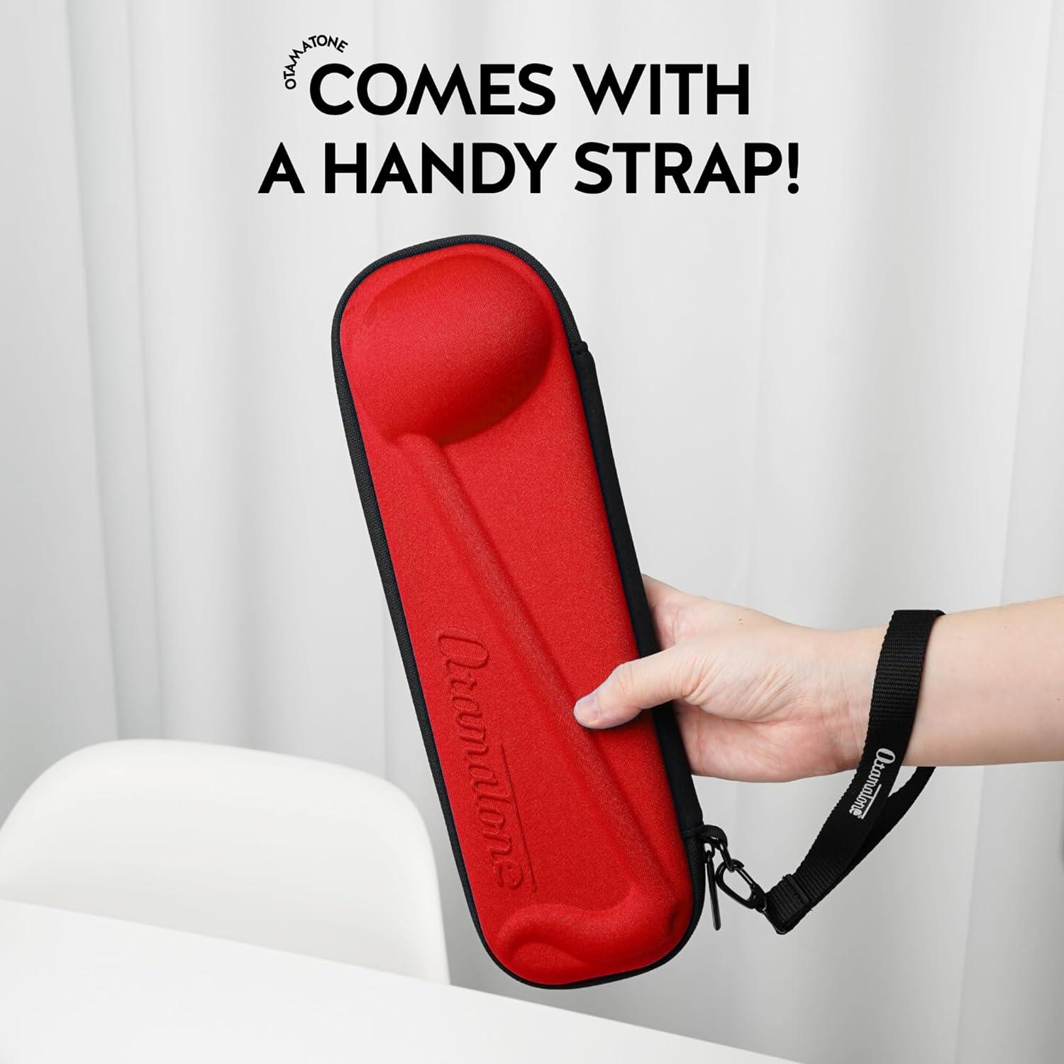 image:imageOtamatone Official Slim Case Regular 107 inch Musical Instrument Toy Synthesizer Hard Shell Cover Smooth Fitted Protective Interior with Official Logo Strap BlueRed