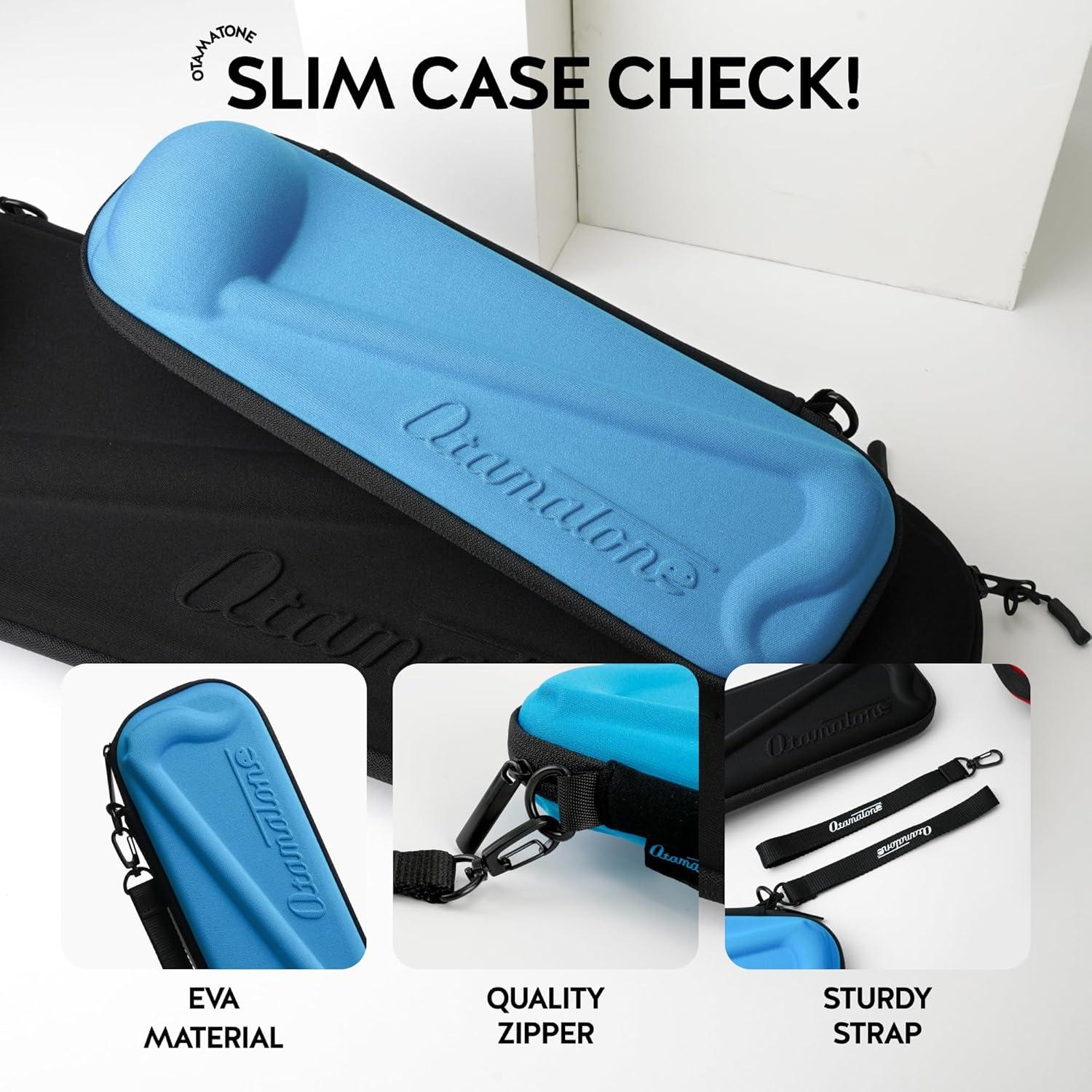 image:imageOtamatone Official Slim Case Regular 107 inch Musical Instrument Toy Synthesizer Hard Shell Cover Smooth Fitted Protective Interior with Official Logo Strap BlueBlue