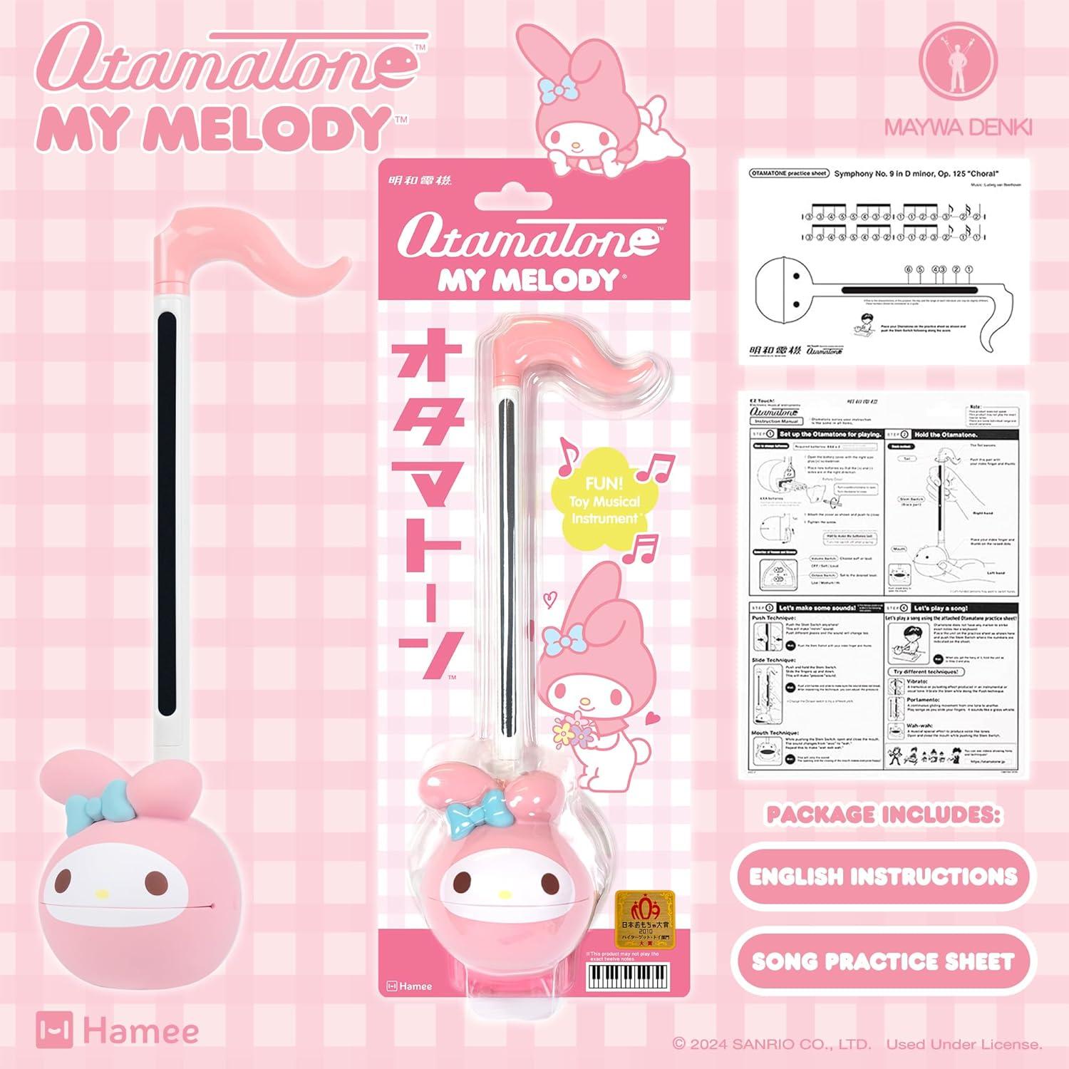 image:imageOtamatone Sanrio Kuromi Electronic Portable Music Instrument Synthesizer Toy from Japan by Maywa Denki Officially Licensed Hello Kitty and Friends English InstructionsMy Melody