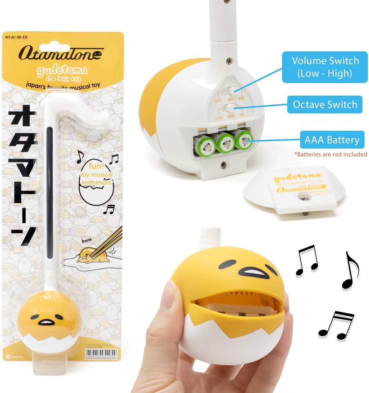 image:imageSpecial Edition Sanrio Otamatone 2 Pc Set Aggretsuko Sweet Gudetama Fun Electronic Musical Toy Instrument by Maywa Denki Official Licensed Includes Song Sheet and English Instructions