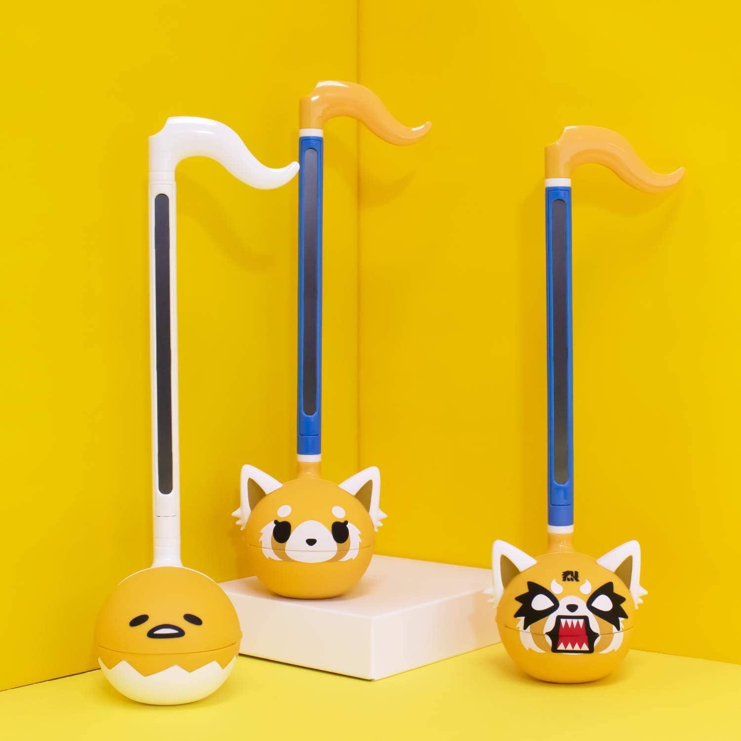 image:imageSpecial Edition Sanrio Otamatone 2 Pc Set Aggretsuko Sweet Gudetama Fun Electronic Musical Toy Instrument by Maywa Denki Official Licensed Includes Song Sheet and English Instructions