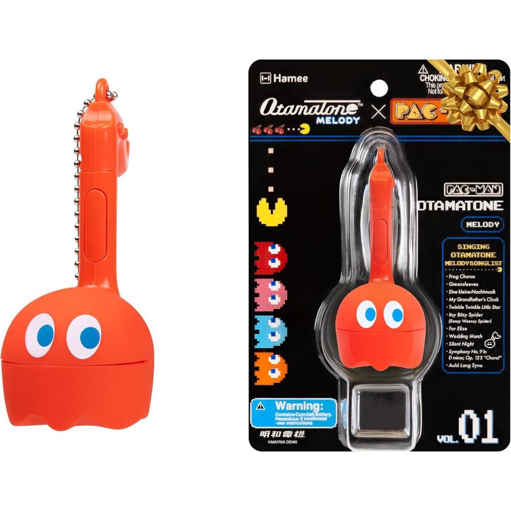image:imageOtamatone Melody Original PACMan Electronic Portable Music Toy Player Synthesizer from Japan by Maywa Denki Officially Licensed Merchandise with English Instructions Keychain Accessory InkyBlinky