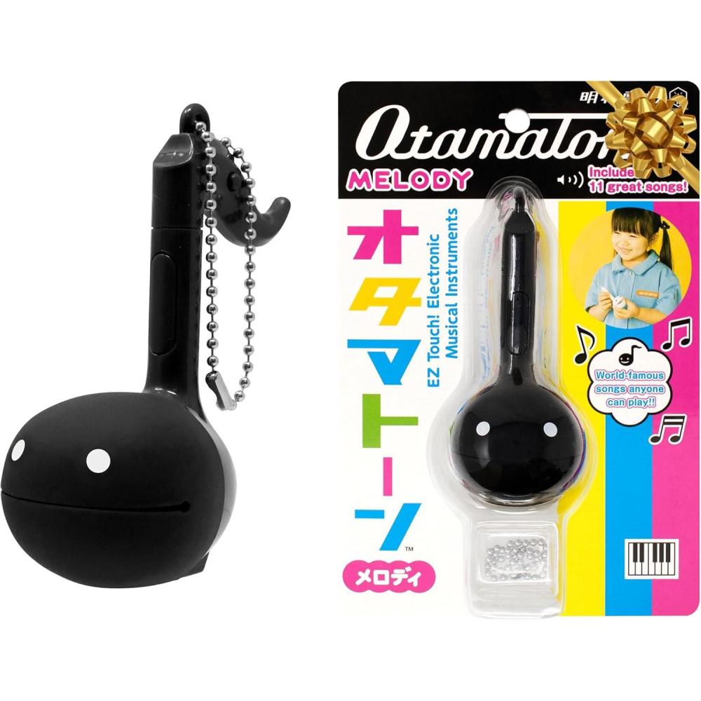 image:imageOtamatone Melody Series Japanese Electronic Mini Size Musical Instrument 11 PreProgrammed Songs Portable Synthesizer from Japan by Maywa Denki English Instruction UnicornBlack