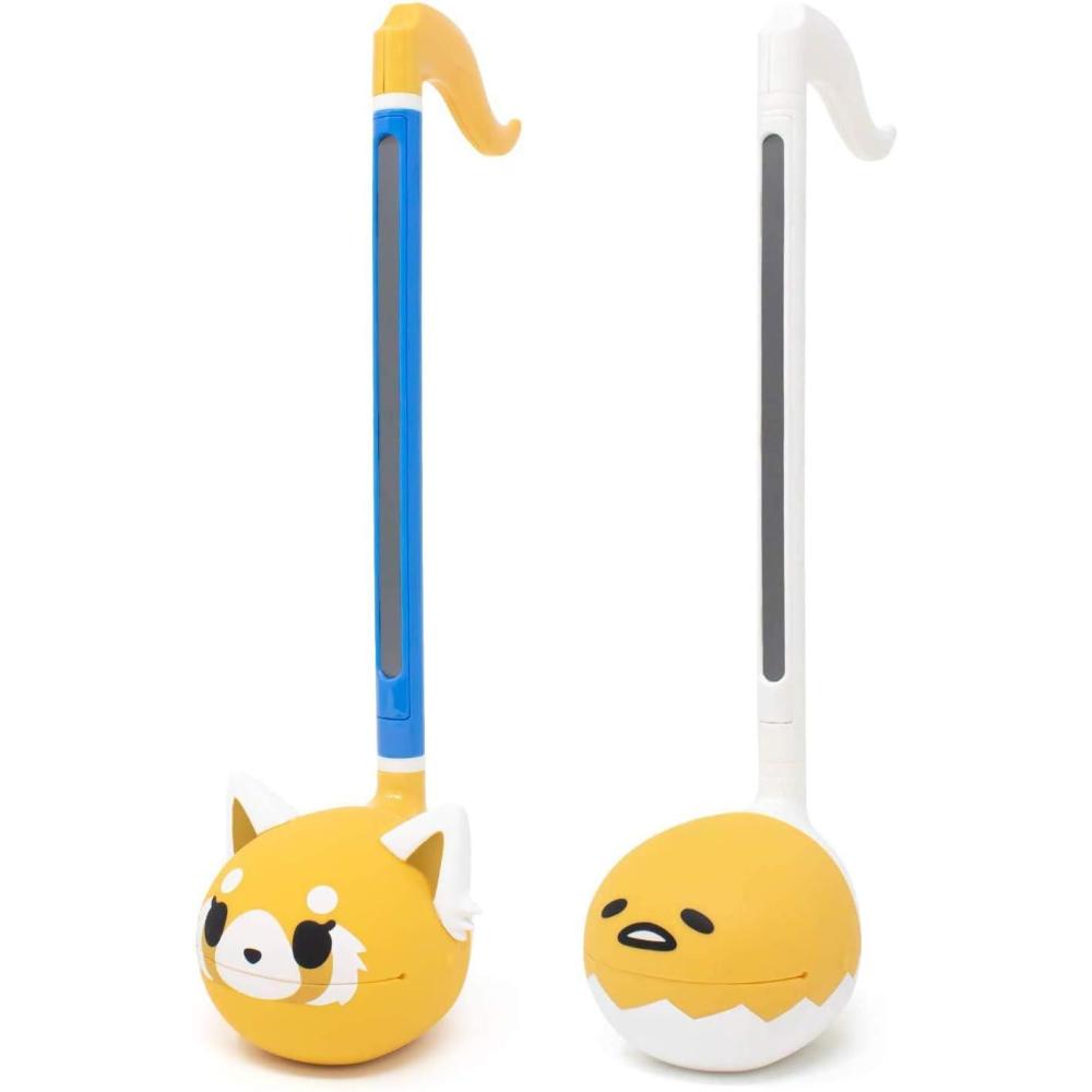 image:imageSpecial Edition Sanrio Otamatone 2 Pc Set Aggretsuko Sweet Gudetama Fun Electronic Musical Toy Instrument by Maywa Denki Official Licensed Includes Song Sheet and English Instructions