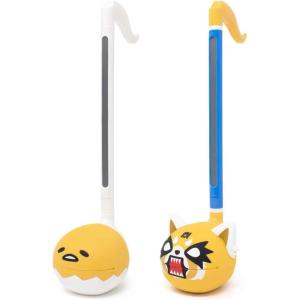 Otamatone Classic Aggretsuko Happy Sweet [Officially Licensed Sanrio] Japanese Character Electronic Musical Instrument Portable Synthesizer from Japan Maywa Denki for Children Kids and Adults Gift(2 Pc. Set – Aggretsuko Rage + Gudetama)