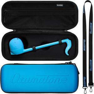 Otamatone Official Case for Otamatone (Regular – 10.7 inch) Musical Instrument Toy Synthesizer Hard Shell Cover, Smooth Fitted Protective Interior with Official Logo Strap, Inner Zipper Pouch (Red)(Matte Blue)