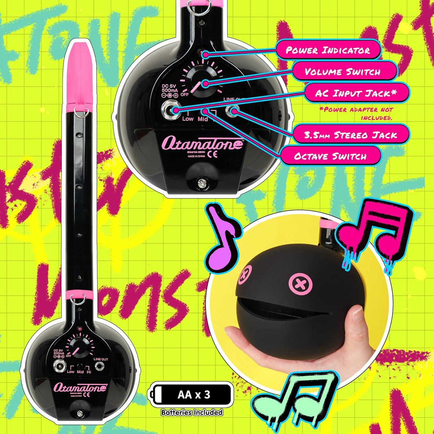 image:imageOtamatone Deluxe Electronic Musical Instrument for Adults Portable Synthesizer Digital Electric Music from Japan by Maywa Denki Cool Stuff Gifts Monster Lime Green English ManualPink