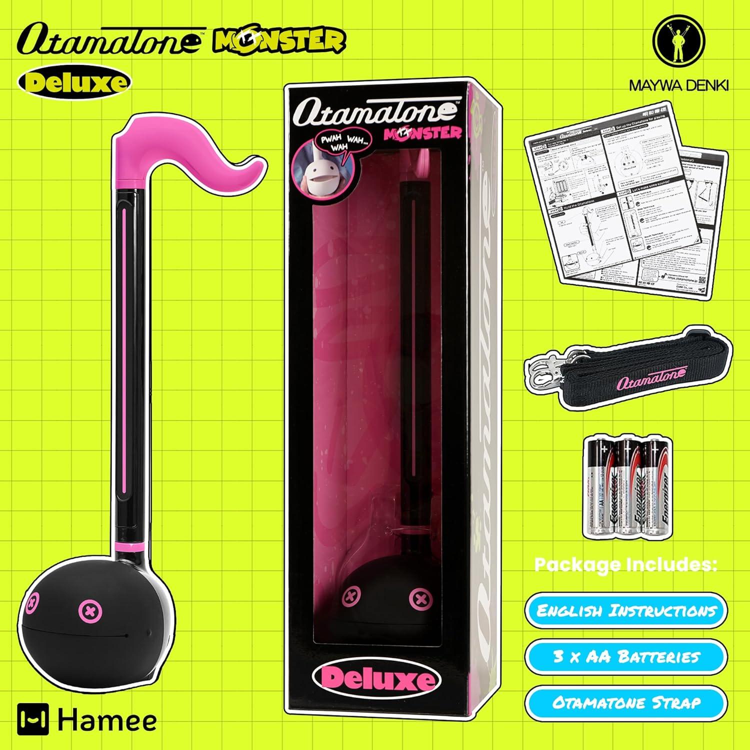 image:imageOtamatone Deluxe Electronic Musical Instrument for Adults Portable Synthesizer Digital Electric Music from Japan by Maywa Denki Cool Stuff Gifts Monster Lime Green English ManualPink