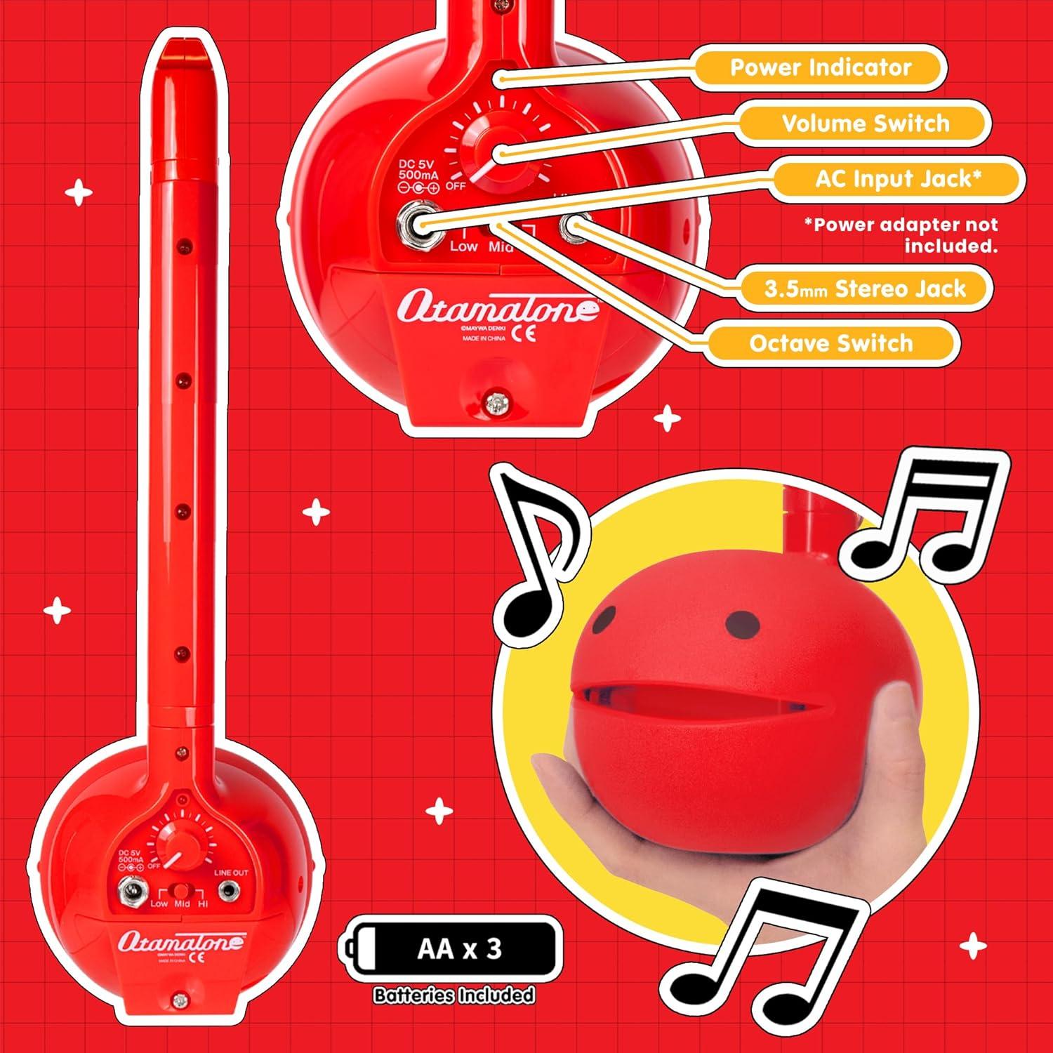 image:imageOtamatone Deluxe Electronic Musical Instrument for Adults Portable Synthesizer Digital Electric Music from Japan by CubeMaywa Denki Cool Stuff Gifts Red English ManualRed Deluxe