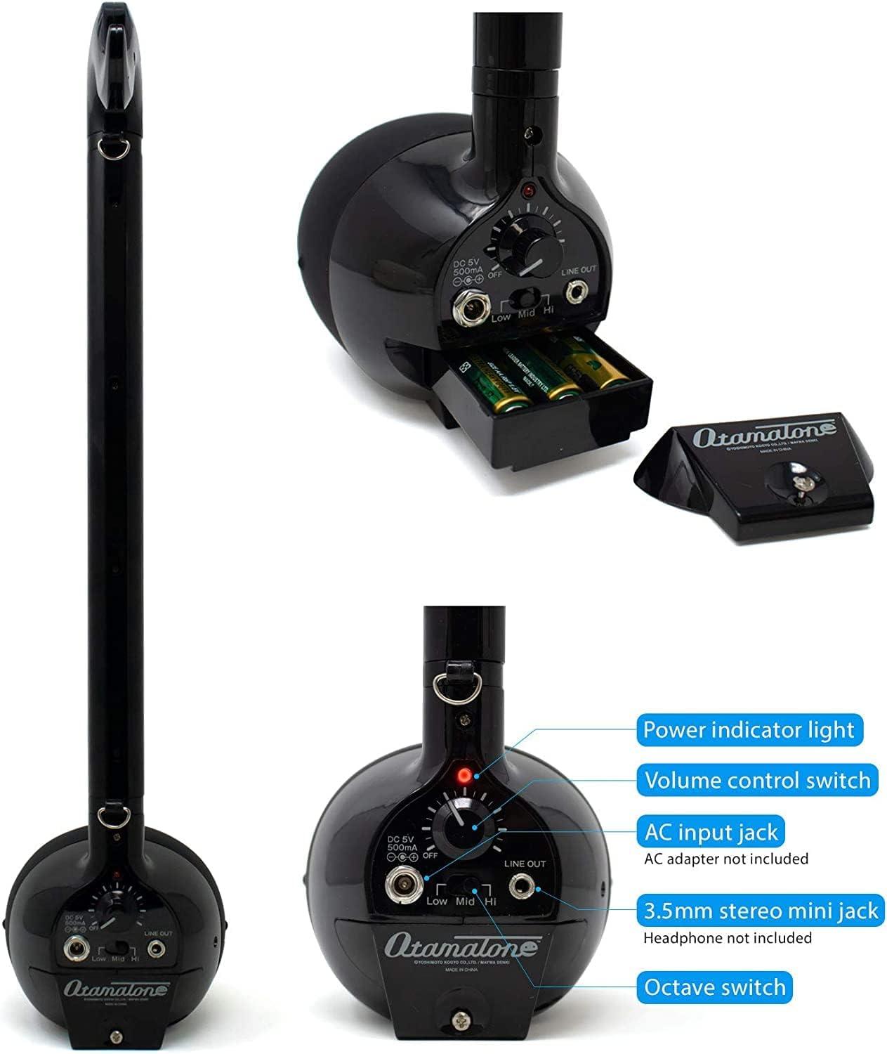 image:imageOtamatone Deluxe English Manual Electronic Musical Instrument Synthesizer from Japan by CubeMaywa Denki WhiteDeluxe Black