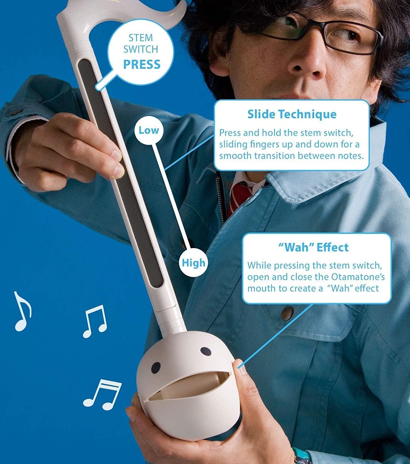 image:imageOtamatone Deluxe English Manual Electronic Musical Instrument Synthesizer from Japan by CubeMaywa Denki WhiteDeluxe Black
